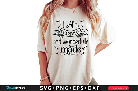 Download I Am Fearfully and Wonderfully Made -... SVG File - SVG Design Creativefabrica Free PSD Mockups