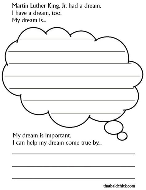 I Have A Dream Template Free Printable