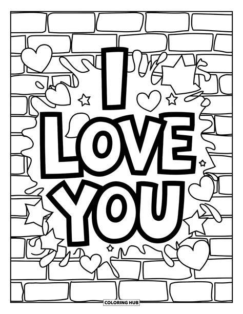 I Love You Color Page