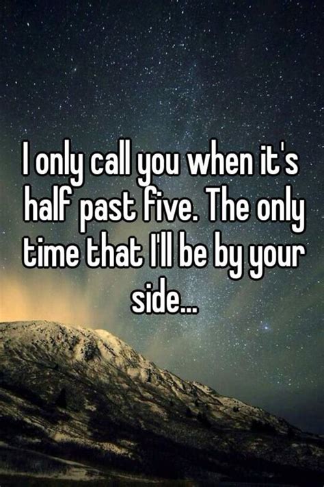 I Only Called You When It's Half Past Lyrics