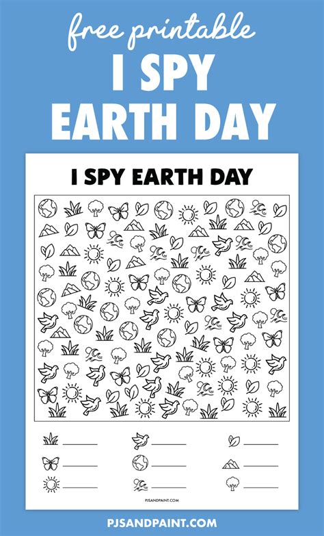 I Spy Earth Day Printable
