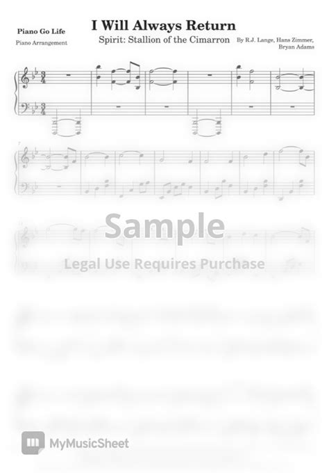 I Will Always Return Lyric