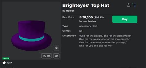 I know this is lame but don\'t forget Roblox has a Bright Eyes hat 