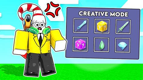 I secretly used CREATIVE MODE in Roblox Bedwars.. - YouTube