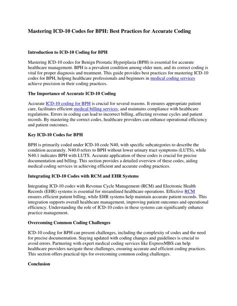 ICD-10 Coding Best Practices