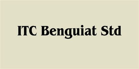 ITC Benguiat Font Free Download