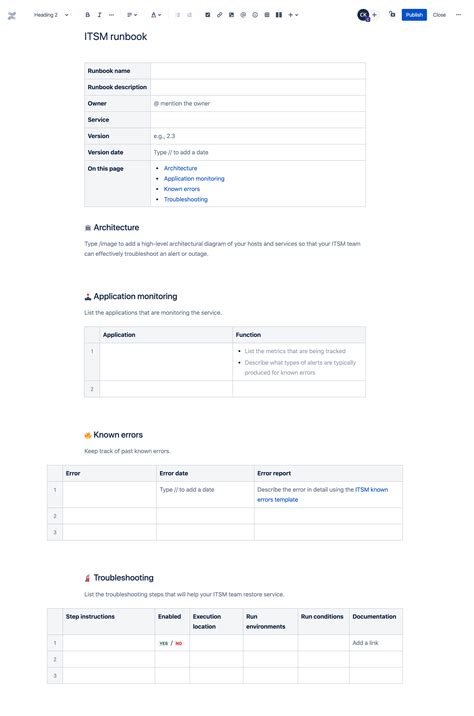 ITSM Runbook Template | Atlassian