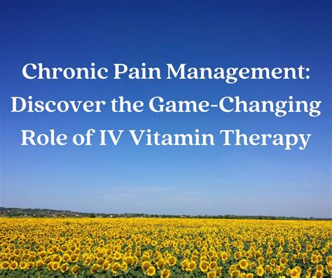 IV Therapy for Pain Management