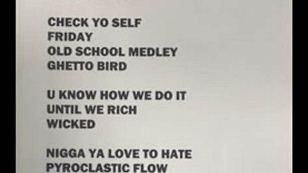 Ice Cube 2024 Setlist