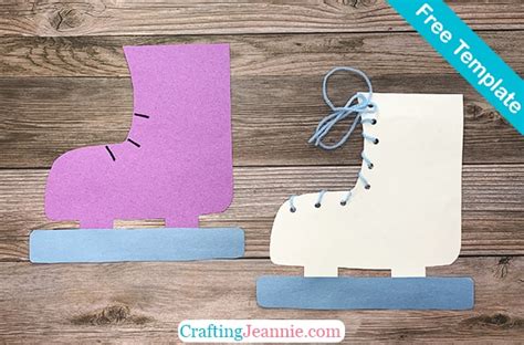 Ice Skate Craft Template