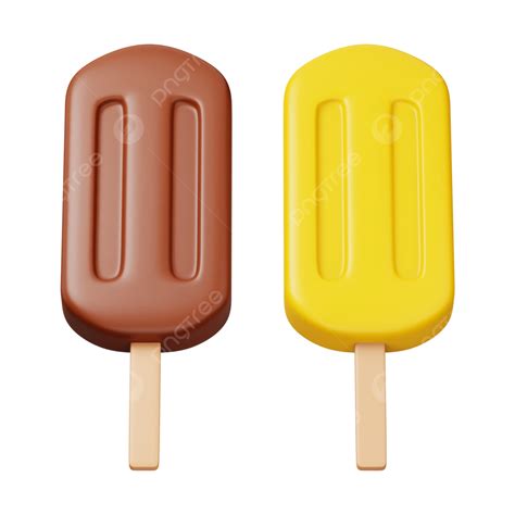 Ice Cream Bar 3D PNG
