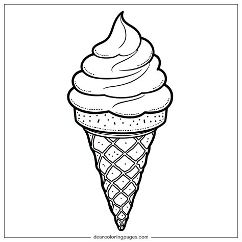 Ice Cream Cone Color Page