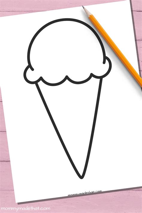 Ice Cream Cone Template Free