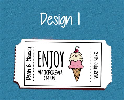 Ice Cream Tickets Printable Free