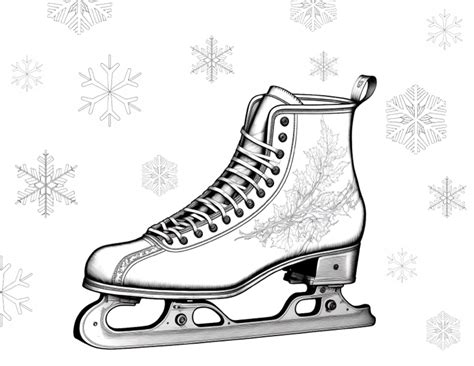 Ice Skate Coloring Sheet