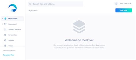 IceDrive: Interface &amp; experience
