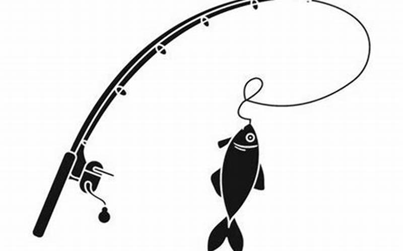 Icon Of Fishing Pole With Fish