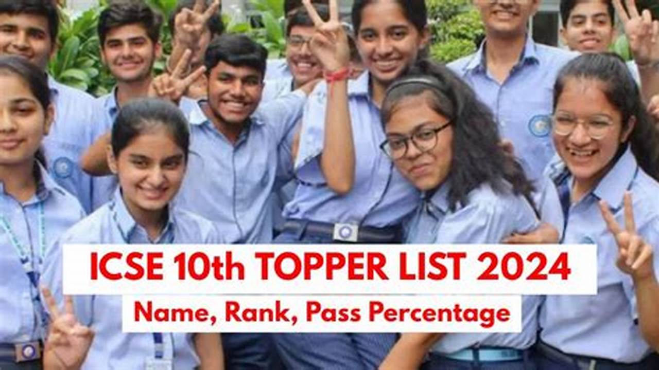 Icse 2024 Result Toppers
