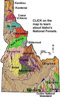 Idaho National Forest Map