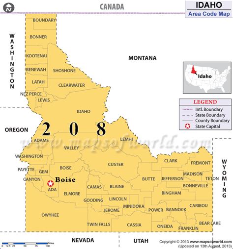 Idaho Zip Code Map With Counties Zip code map, County map, Prints