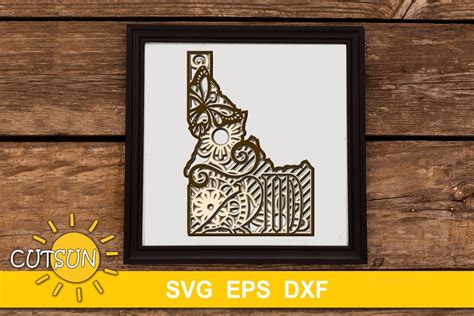 Download Idaho State Mandala DXF Files