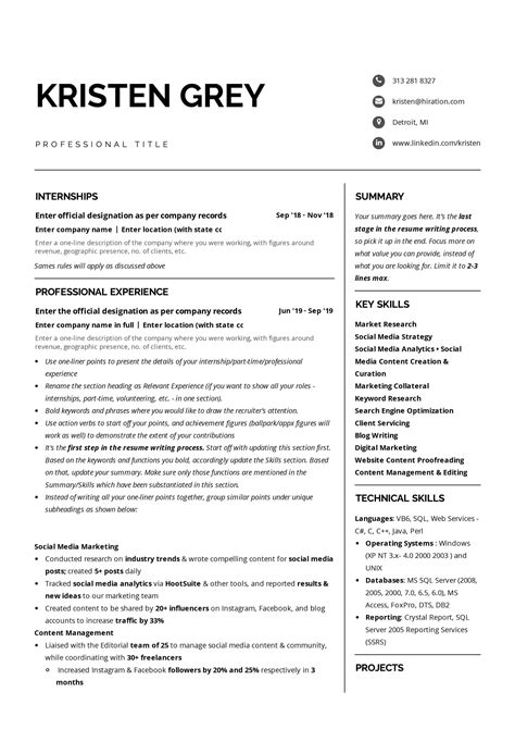 Ideal Resume Example
