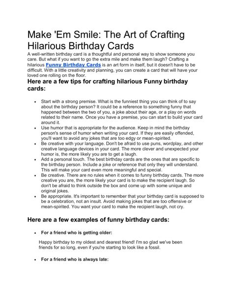 Ideas for Crafting the Perfect Funny Message