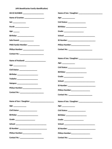 Identification of Beneficiaries