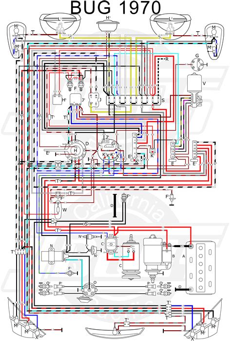 Identifying Components in 1974 VW Wiring Diagrams Wires