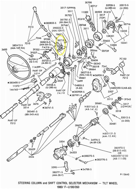 Identifying Key Parts in the 1990 Chevy Steering Column Diagram