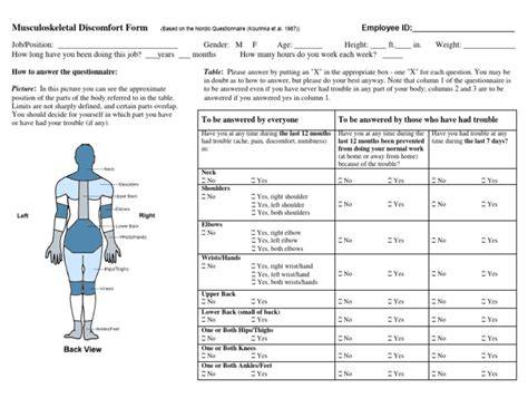 Identifying Musculoskeletal Issues