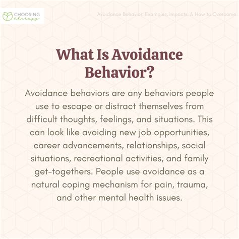 Identifying Patterns of Avoidance