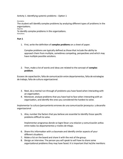 Identifying Systemic Problems