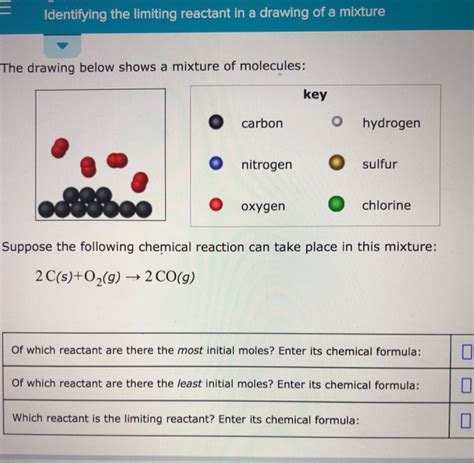 Identifying The Limiting Reactant In A Drawing Of A Mixture