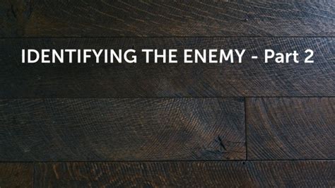 Identifying the Enemy