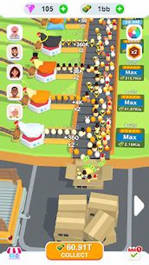 Idle Egg Factory Mod Apk game employees
