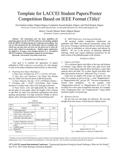 Ieee Conference Paper Template