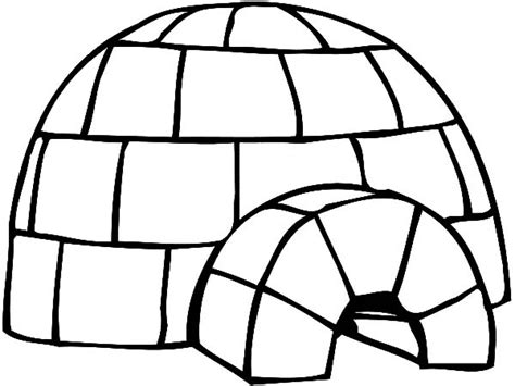 Igloo Coloring Page