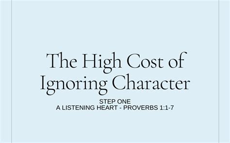 Ignoring Character Growth