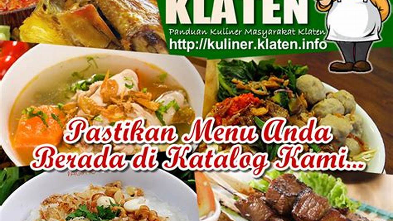 Ikon Kuliner Klaten, Kuliner