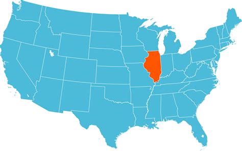 Illinois In Us Map