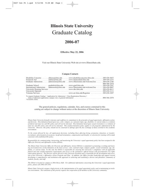 Illinois State University Class Catalog