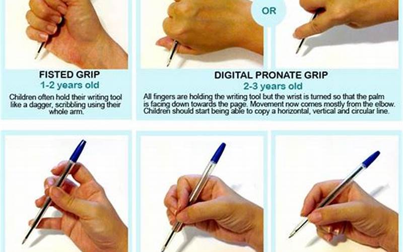 Illustration Of Underhand Grip Pen Holding Technique