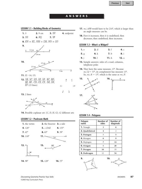 Illustrative Mathematics Geometry Unit 1 Answer Key