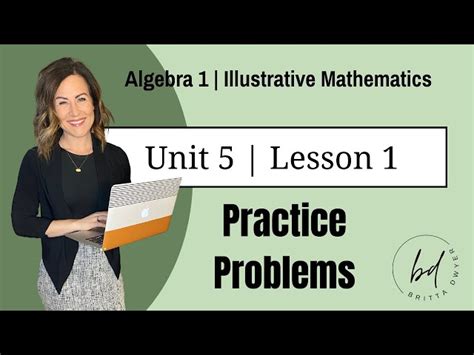 Illustrative Mathematics Algebra 1 Practice Problems