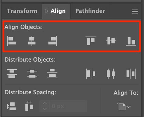 Illustrator Object Alignment Tools