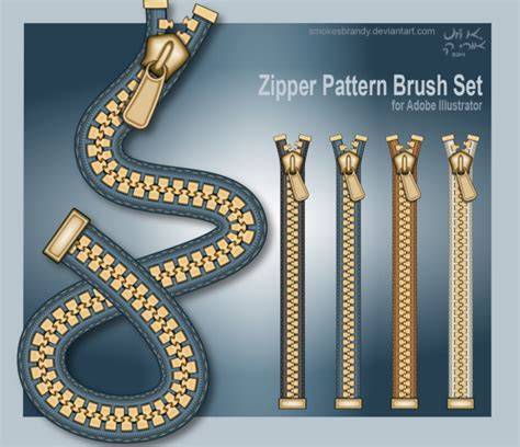 Illustrator Zipper Brush