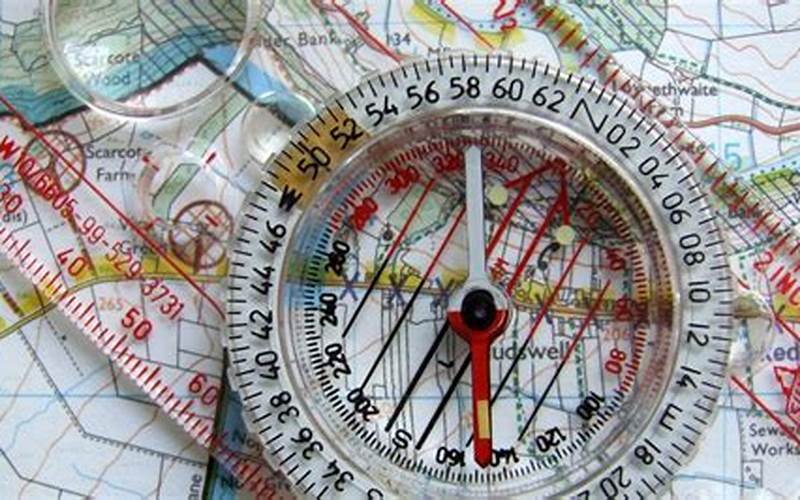 Image Of A Map And Compass