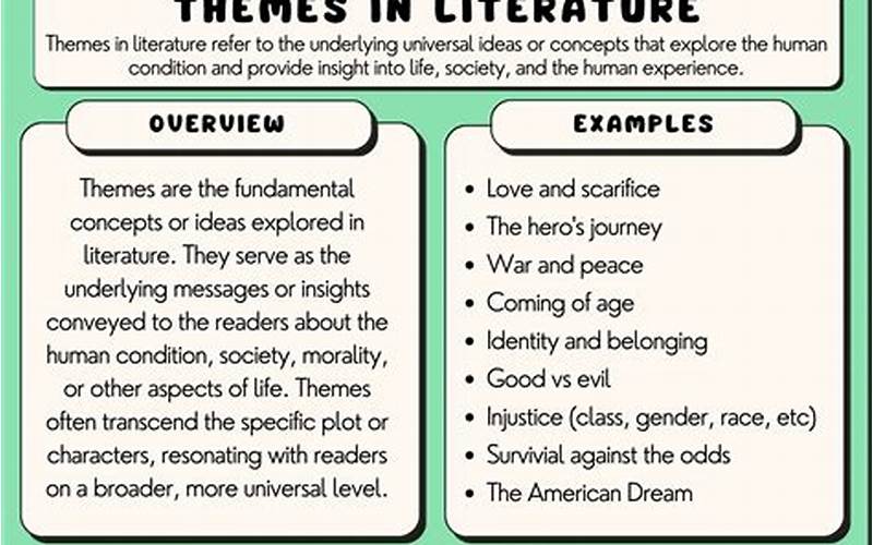 Image Of Examples Of Themes In Literature