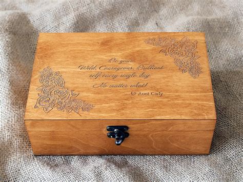 Image of Jewelry Box With Engraved Message